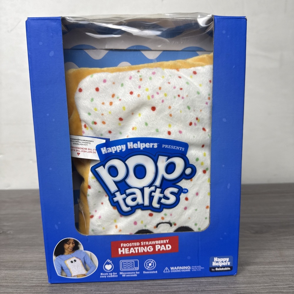 Happy Helpers Pop Tarts Frosted Strawberry Microwaveable Heating Pad Fun Gift